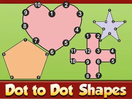 Game background of Dot to Dot Shapes Kids Education