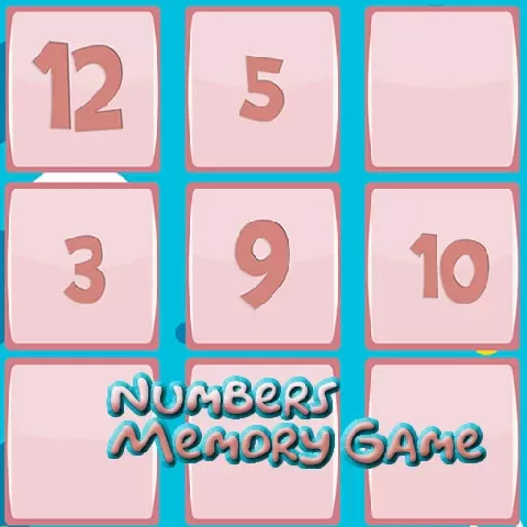 Game background of Memory Game With Numbers