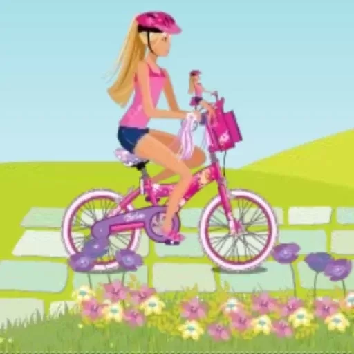 Game background of Barbie Rides Bike