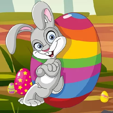 Game background of Easter Hidden Eggs