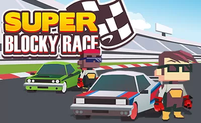 Game background of Super Blocky Race
