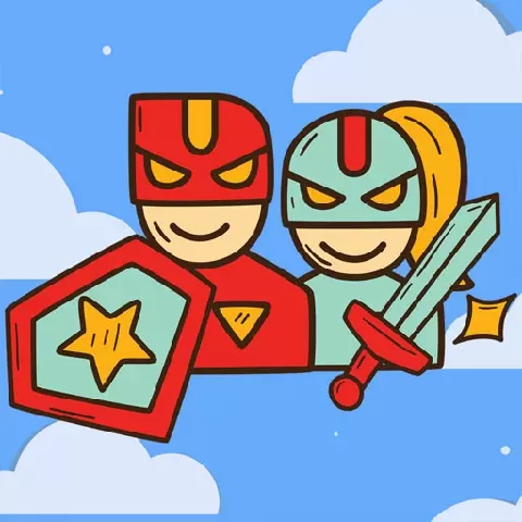 Game background of Super Warrior Match 3